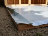 Damp-proof membrane for garden shed floor