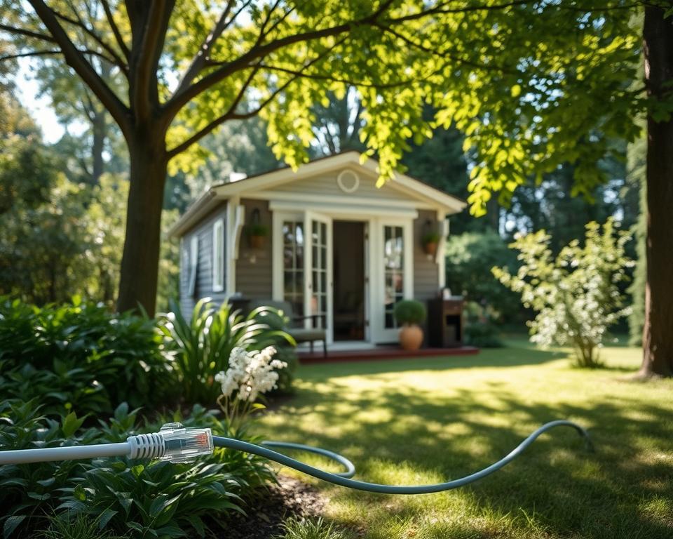 ethernet cable installation for garden office
