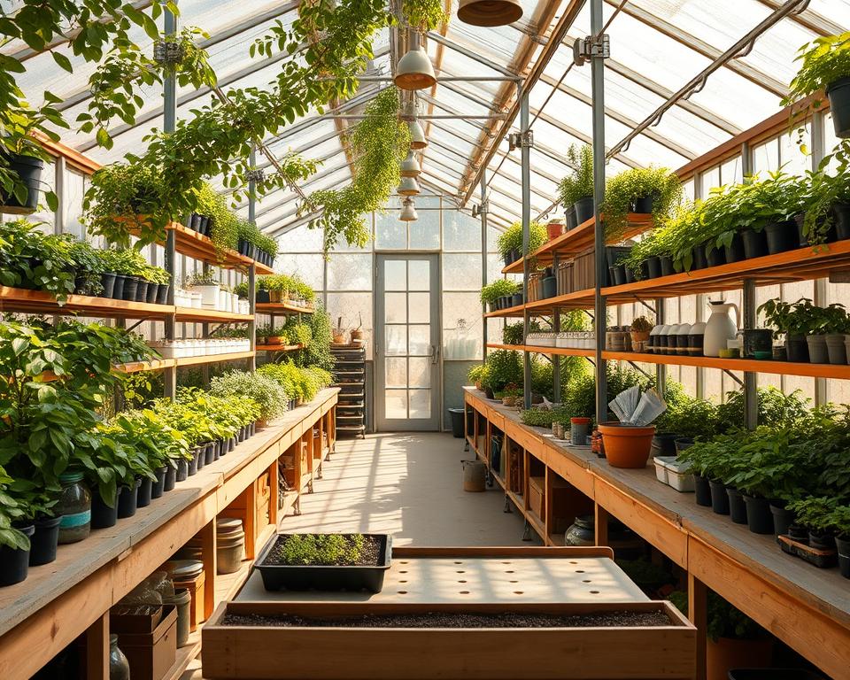 greenhouse storage solutions for gardening