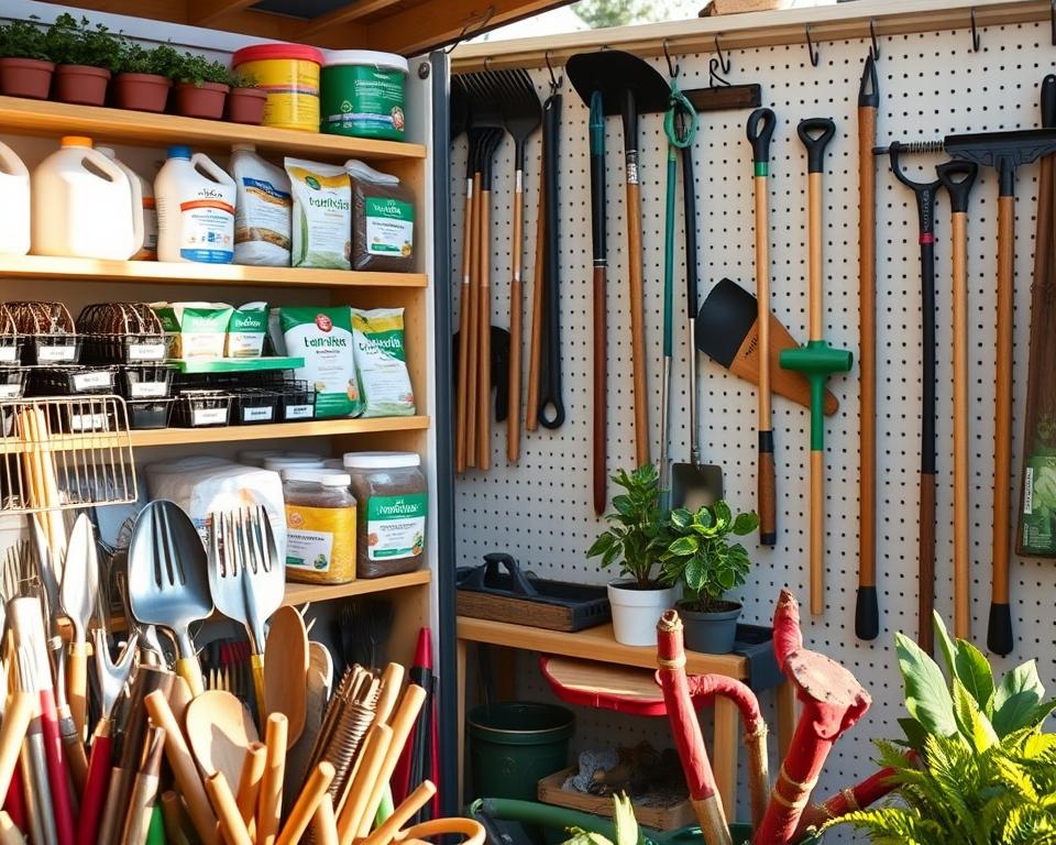 tool storage systems for garden organisation