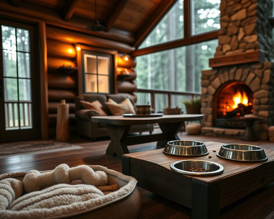 Dog-friendly log cabin amenities