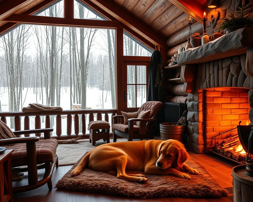Seasonal Dog Care in Log Cabins