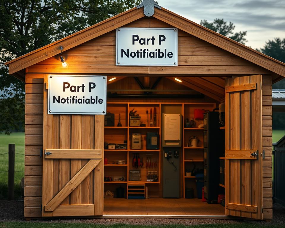 Part P notifiable work shed Part P notifiable work shed