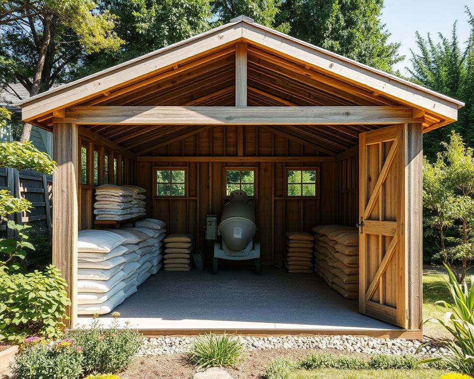 concrete mix design shed