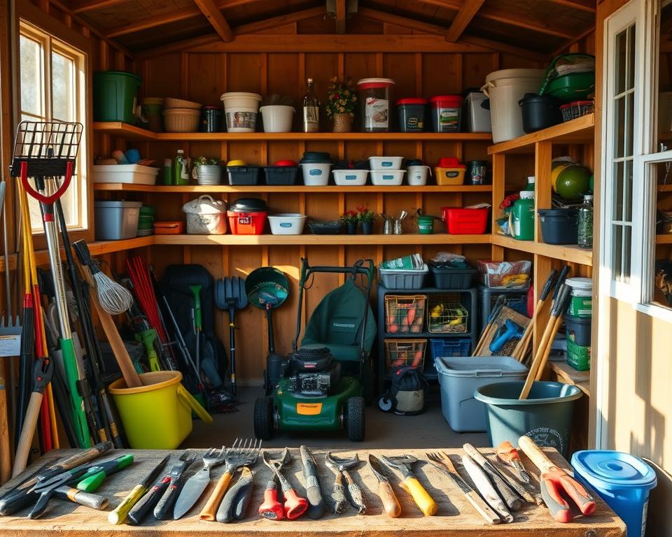 garden equipment storage