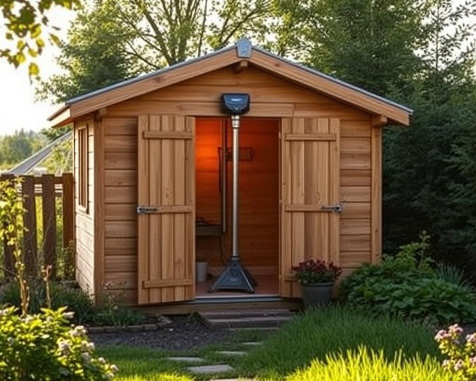 heater placement shed