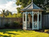 how close can a gazebo be to a fence in the uk?