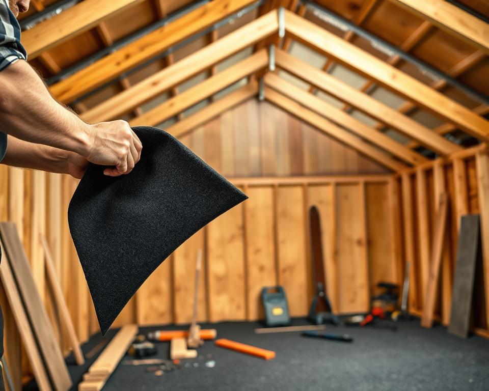 how to install shed roof felt