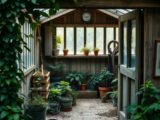 is a potting shed warmer than a greenhouse?