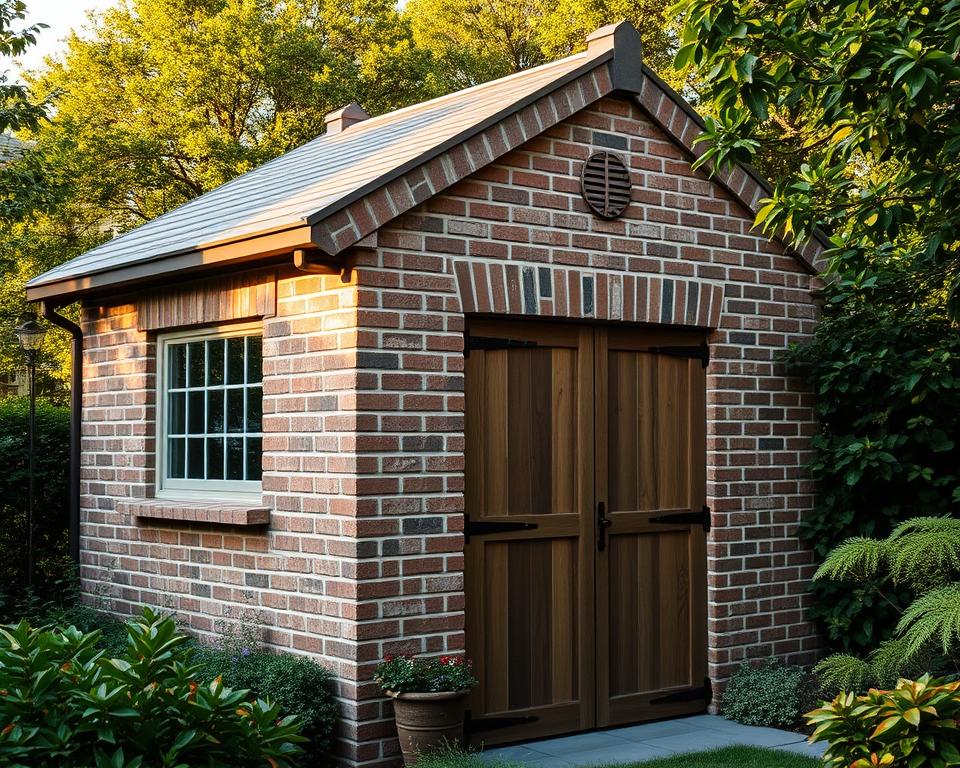 masonry garden shed