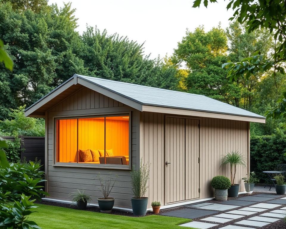 mono-pitched shed roof design