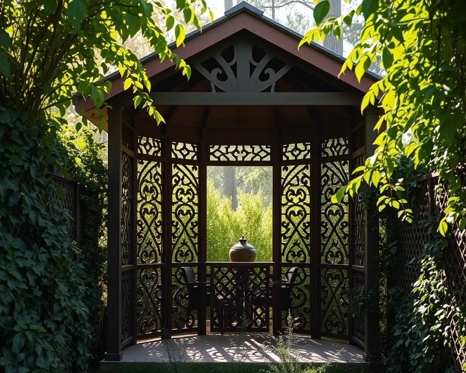 privacy gazebo fence