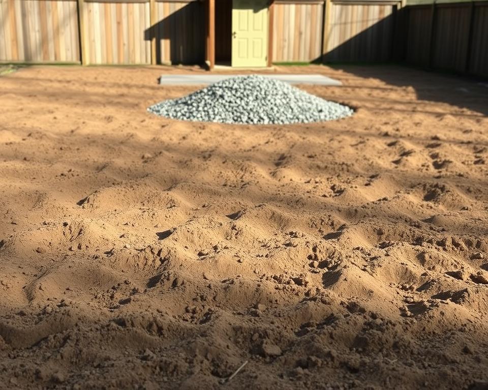 site preparation shed base