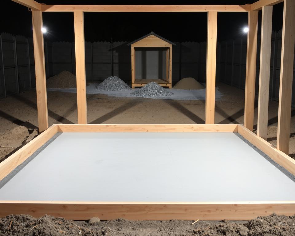 site preparation shed base