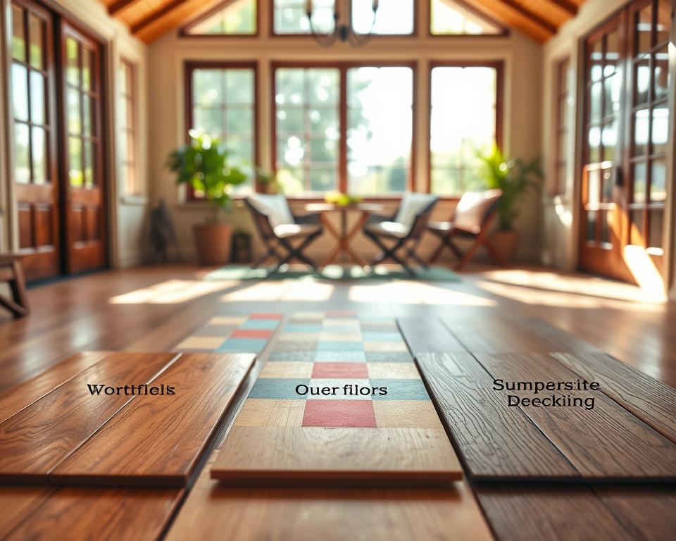 Comparing summerhouse flooring options