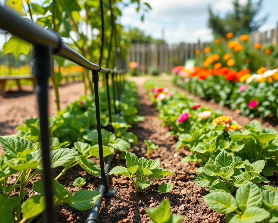 Drip Irrigation System in Garden