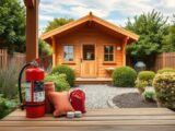 Fire protection measures for a wooden summerhouse