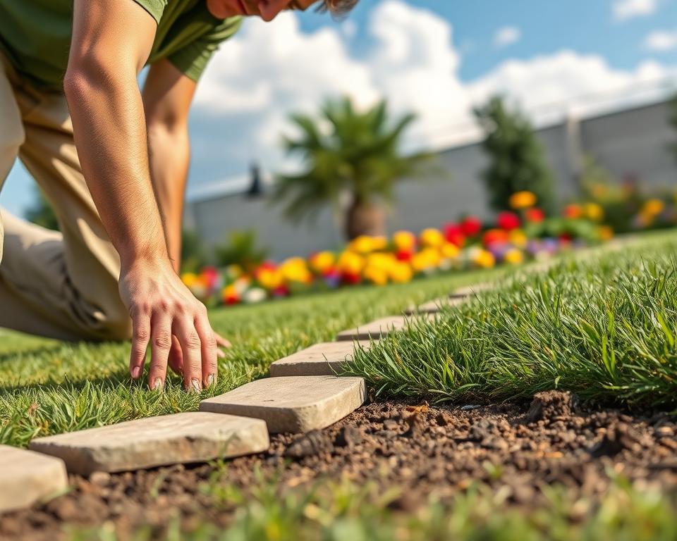 Garden edging finishing touches Garden edging finishing touches