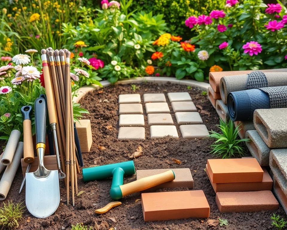 Garden edging tools and materials Garden edging tools and materials