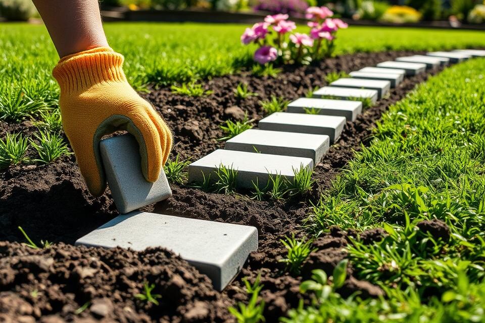How to Install Lawn Edging Stones How to Install Lawn Edging Stones