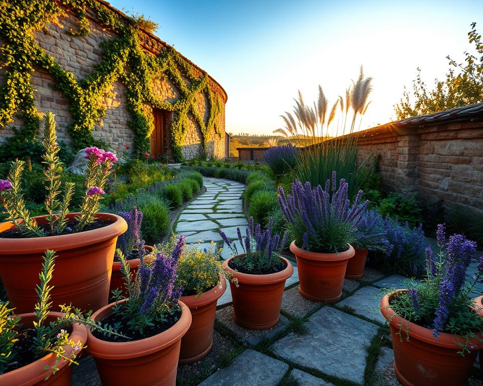 Mediterranean garden microclimate