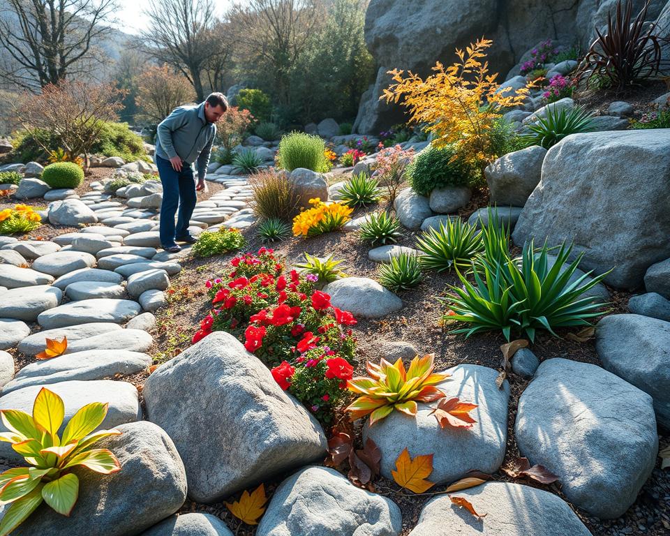 Rock garden maintenance