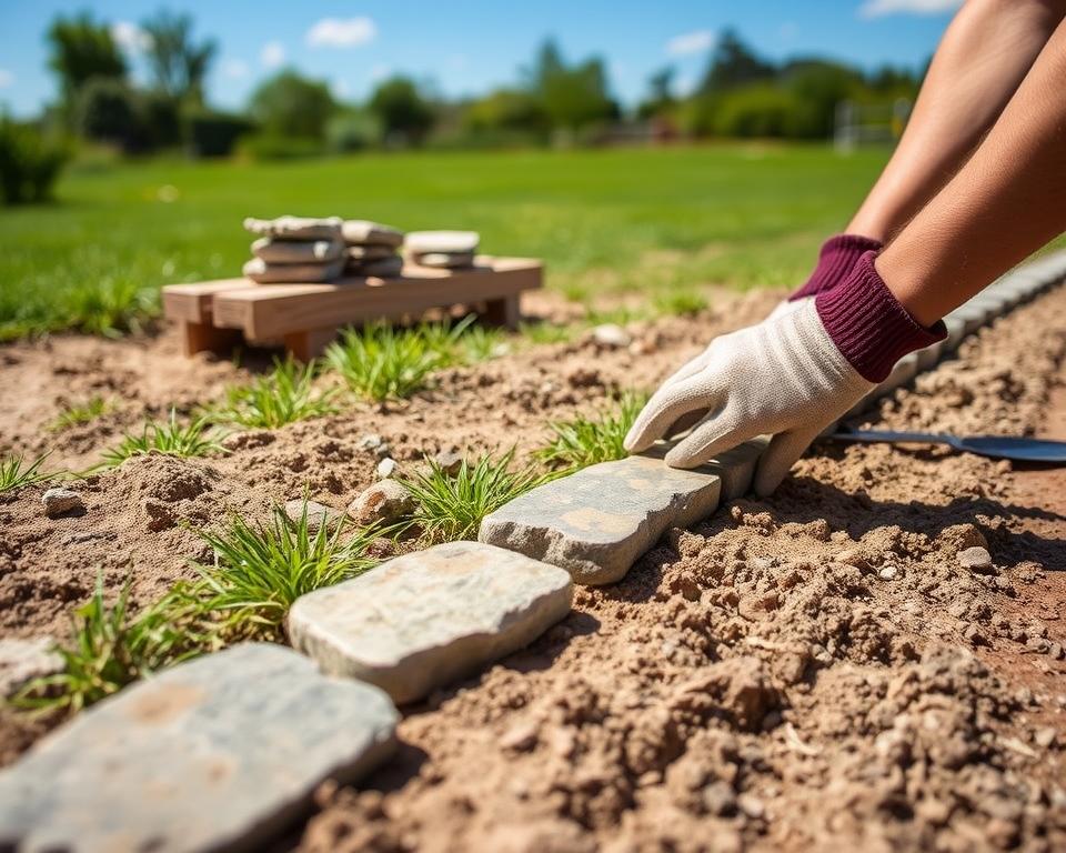 Stone installation process Stone installation process