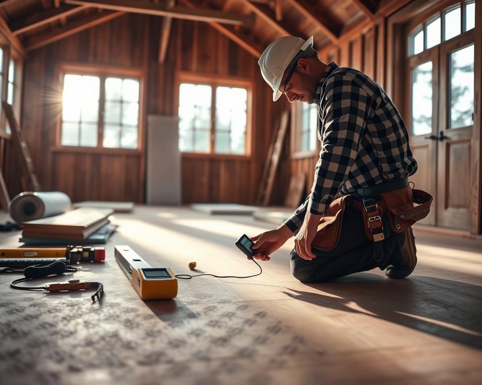 Summer house floor preparation assessment