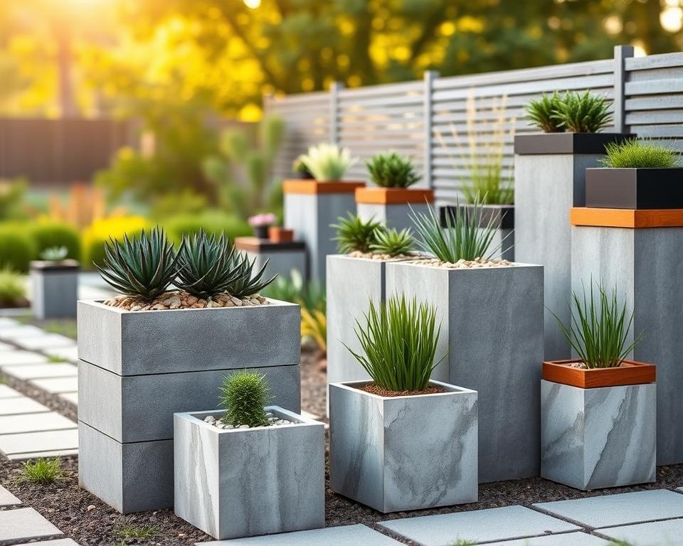 Vertical Concrete Planter Block Designs