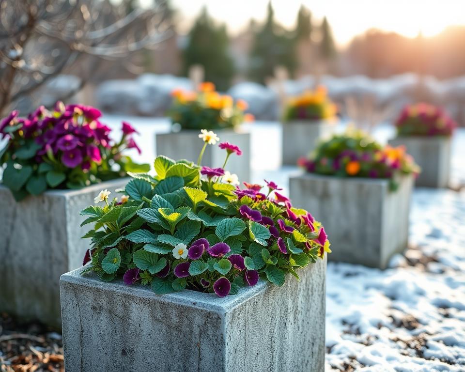 Winter-Hardy Plants for Concrete Containers