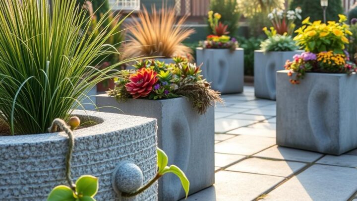 Planting Concrete Planter Blocks with Hardy (Winter-Hardy) Plants