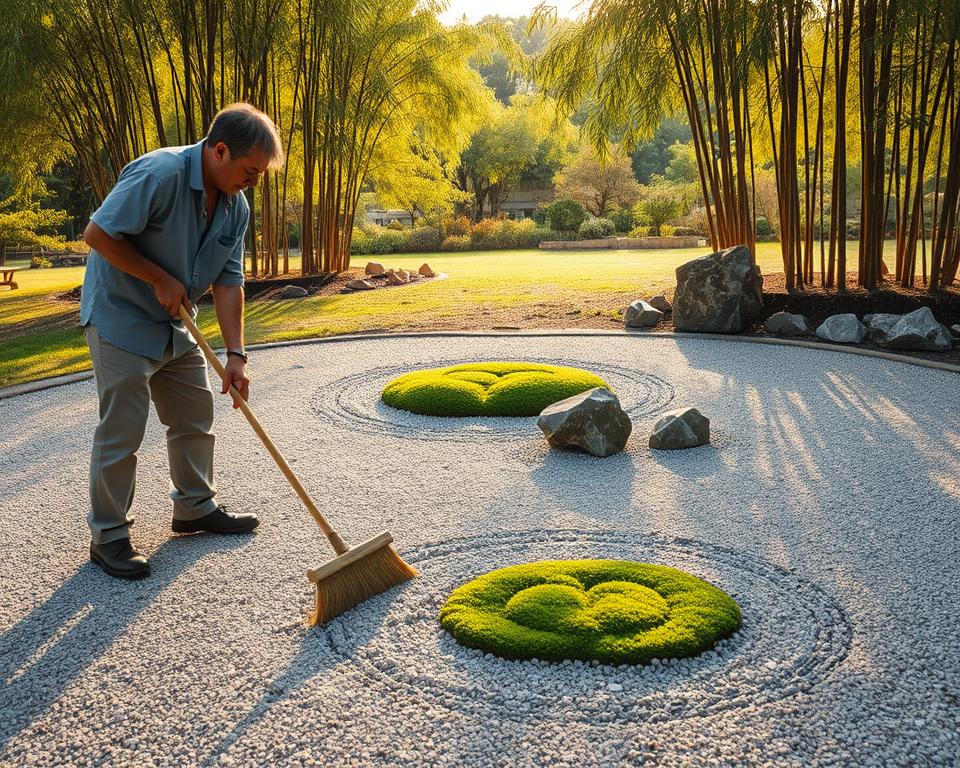 preparing zen garden ground