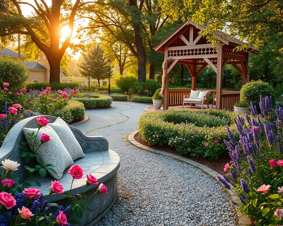 romantic garden layout
