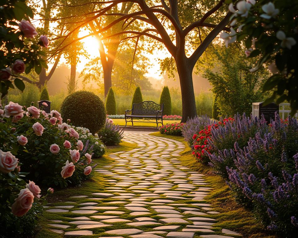 romantic garden paths