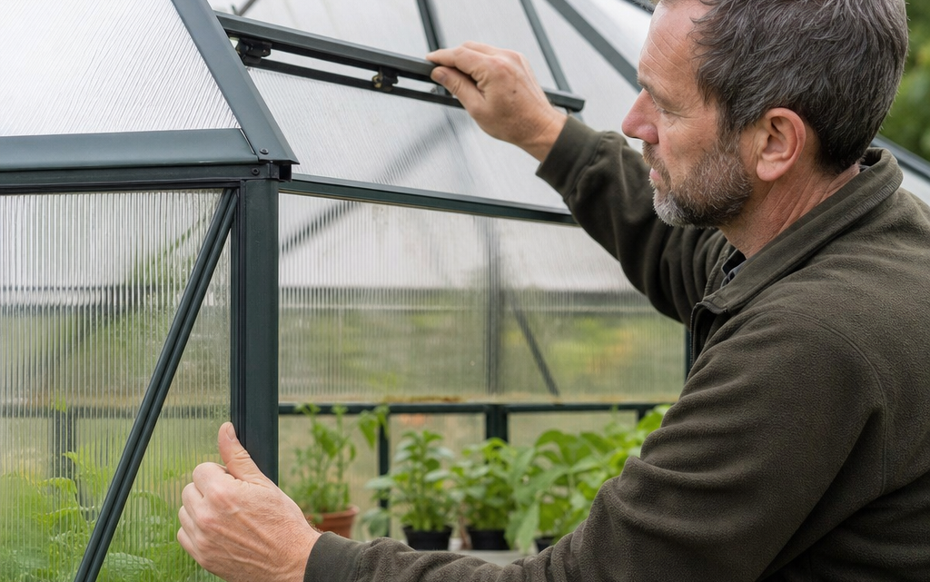 Checking Seals, Vents and Bracing in Resin-Framed Greenhouses