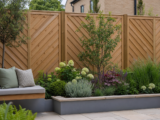 Designing with patterned timber fence panels in a garden scheme – Guide to Coordinating patterned timber fence panels with planting and hard landscaping