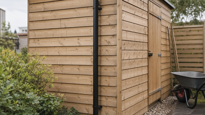 Directing Rainwater from Pent-Roof Timber Tool Stores