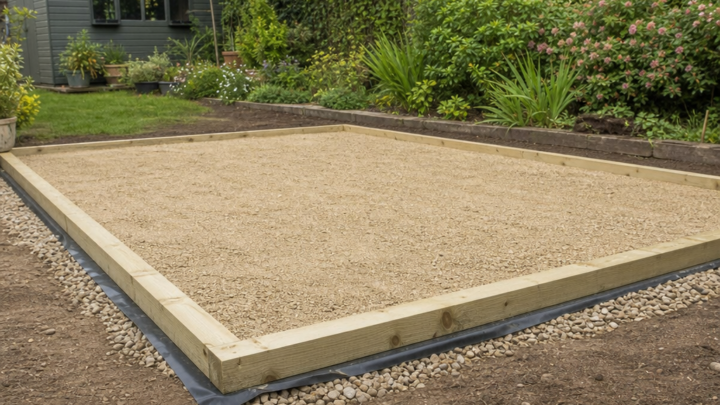How to plan a level base for a garden building