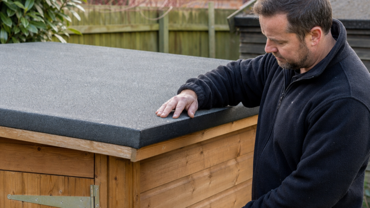 Inspecting Mineral-Felt Roofs on Timber Garden Stores