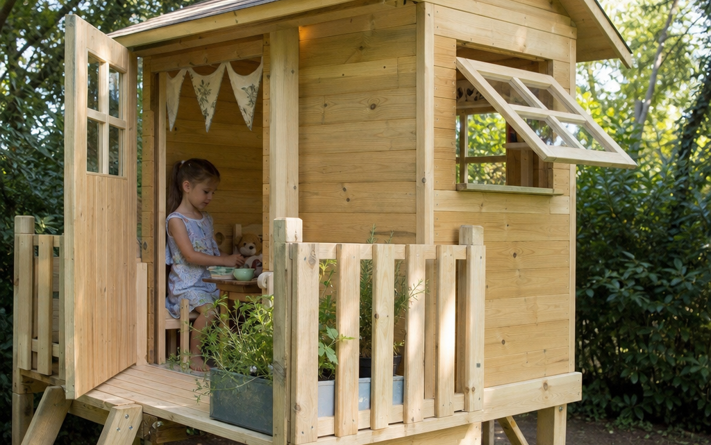Keeping a Children’s Wooden Playhouse Comfortable in Warm Weather