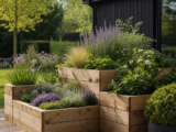 Layered Planting Displays with Raised Timber Garden Containers – Guide to Planning layered planting displays with raised timber containers