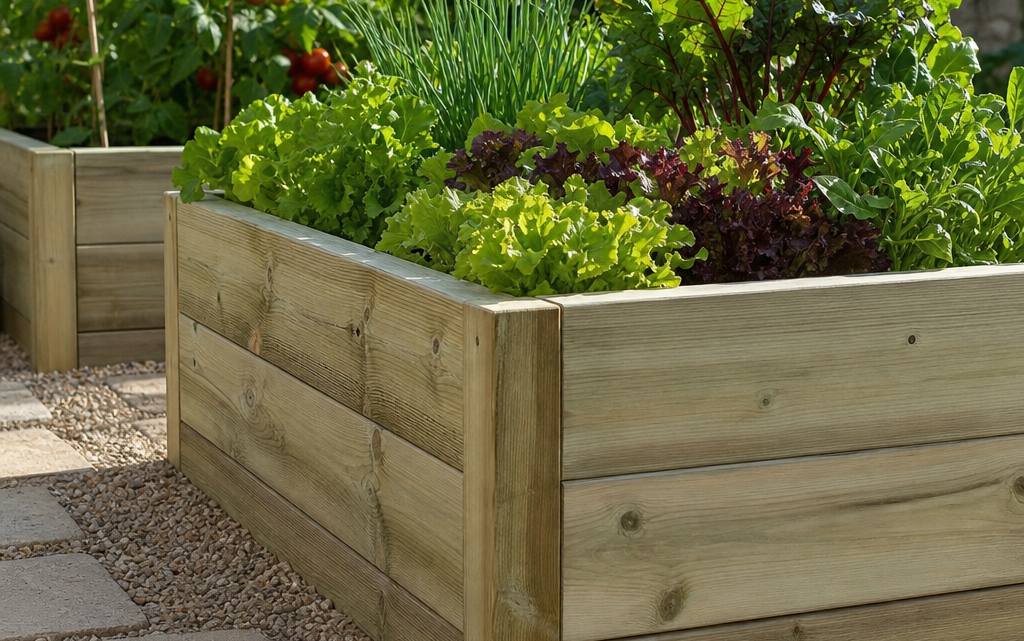 Maintenance planning for pressure-treated timber raised beds