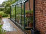 Managing drainage and splashback beside lean-to garden greenhouses – Guide to Wall-side drainage planning for lean-to garden greenhouses