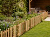 Open Timber Picket Fencing for Lawn Edges and Flower Borders – Guide to Using open timber picket fencing to edge lawns and flower borders