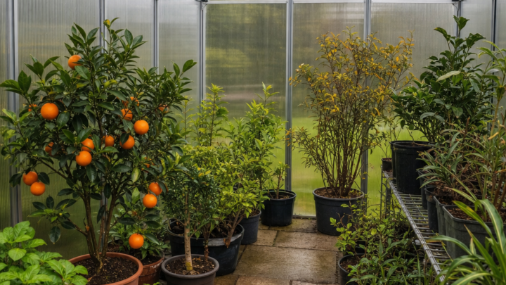 Overwintering Tender Plants in a Polycarbonate Greenhouse