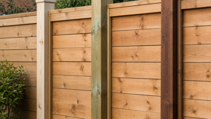 Planed and Sawn Timber Fence Posts for Garden Boundaries