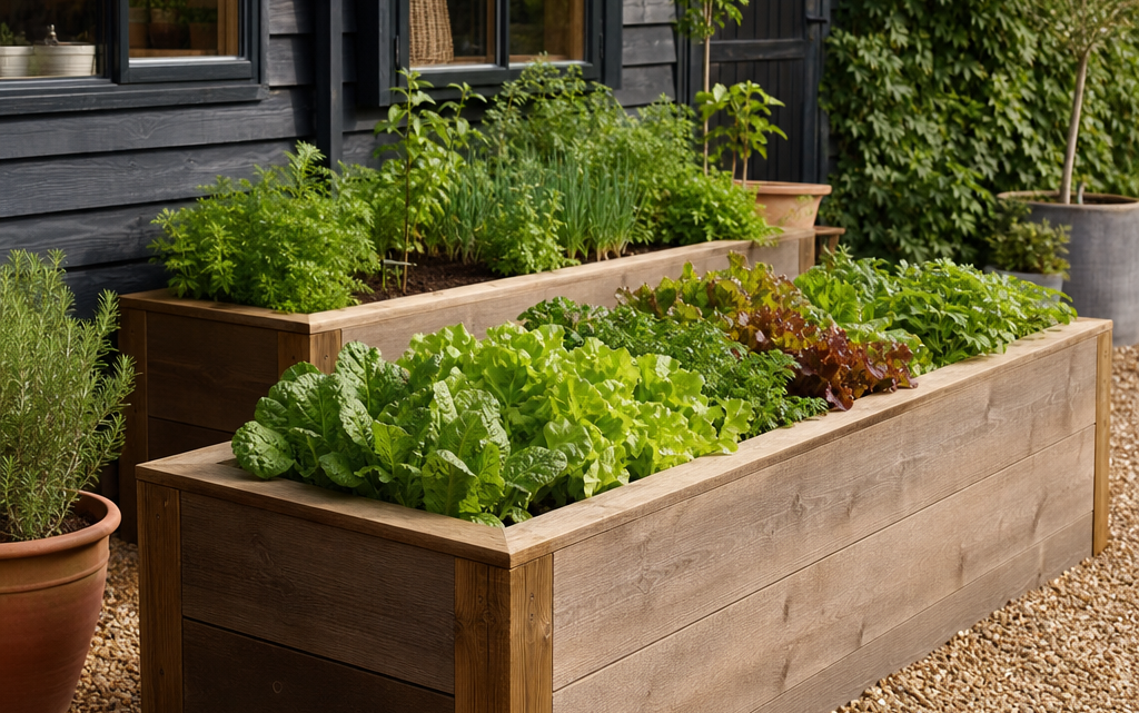 Planning a Raised Timber Trough Planter for Herbs and Salad Crops