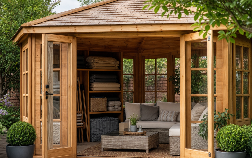 Planning Seasonal Seating and Furniture Storage in a Timber Garden Gazebo