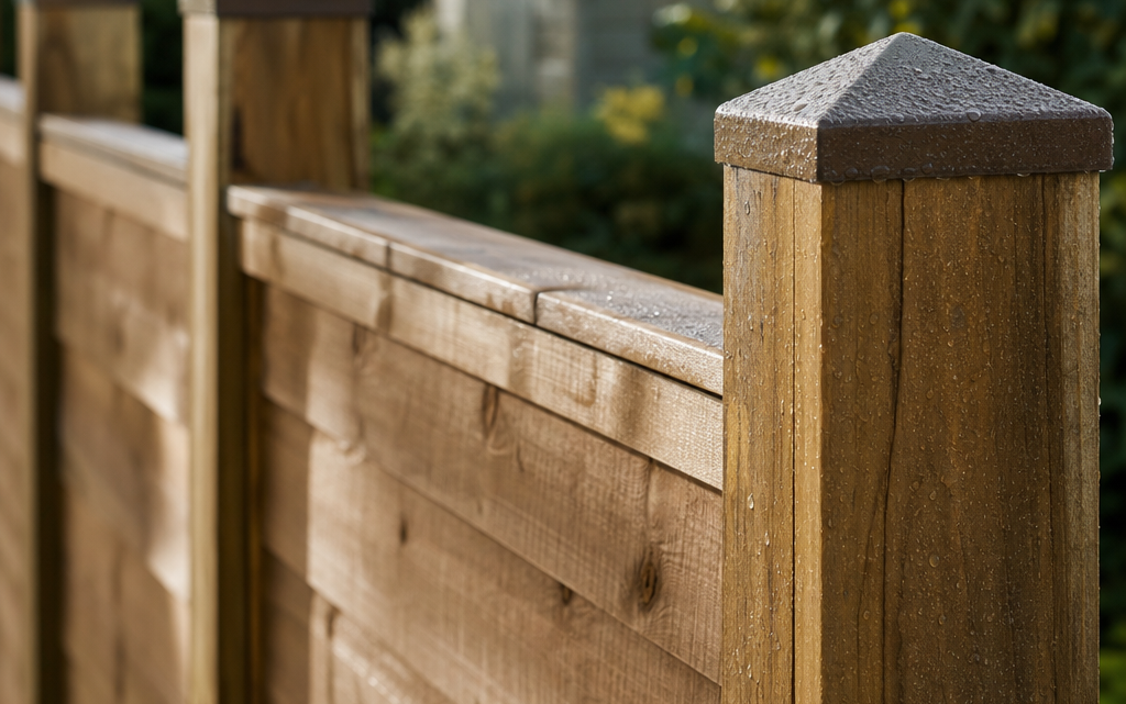 Protecting Timber Fence Post Tops from Rain, Frost and Sun