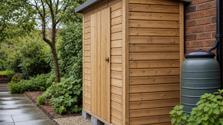 Siting a Compact Timber Garden Store to Reduce Damp and Splashback